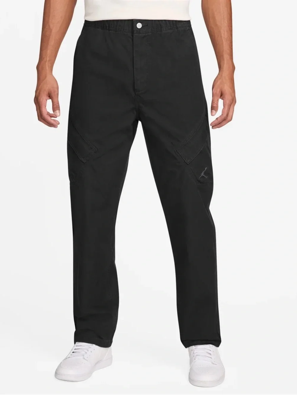 Jordan Black Cargo Pants with Subtle JumpMan logo FV7255-010 Men’s size M NEW
